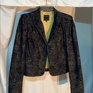 View collection 12 black w/golf accents jacket euc